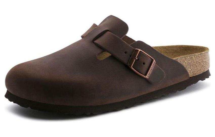 Birkenstock Boston EVA Closed Toe Slippers Outerwear Breathable Shoes Unisex Brown Regular