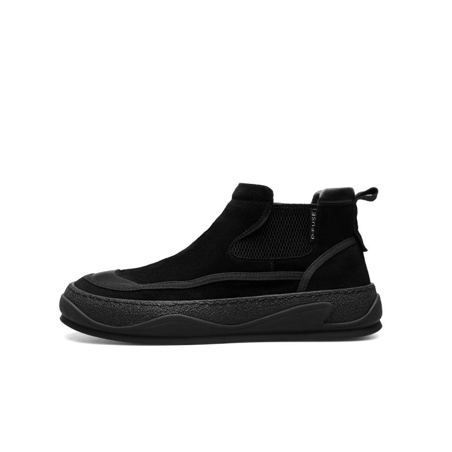 D:FUSE SCANDINAVIA D FUSE SCANDINAVIA Cow Leather Short Chelsea Boots Men's Black
