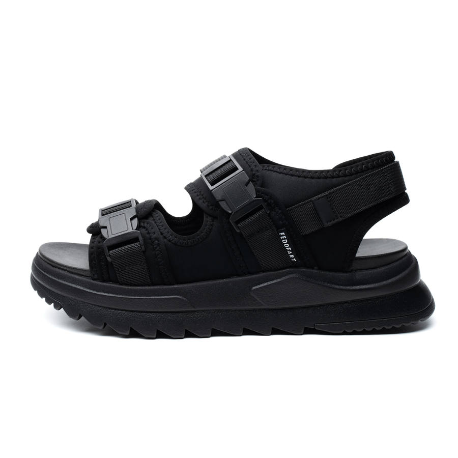 FED FED Fabric Beach Sandals Men's Black
