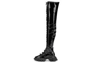 ANGEL CHEN Pu Long Shaft Boots Women's Black
