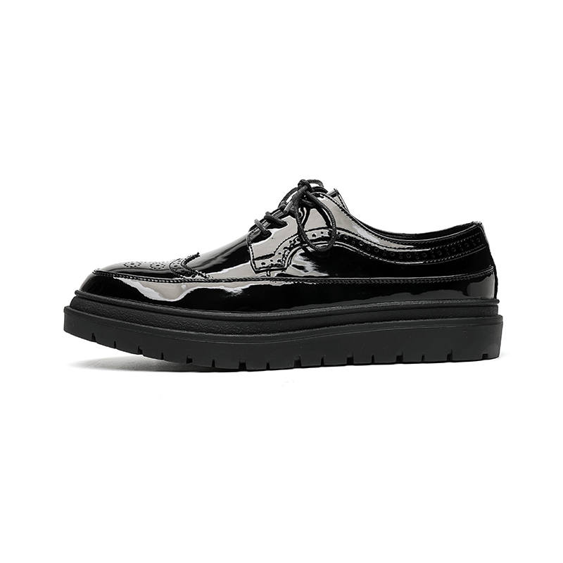 KAQIAODI Microfiber Leather Casual Shoes Men's Black