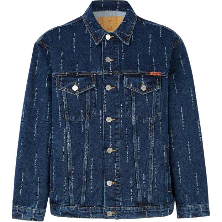 Martine Rose embroidered-slogan denim jacket