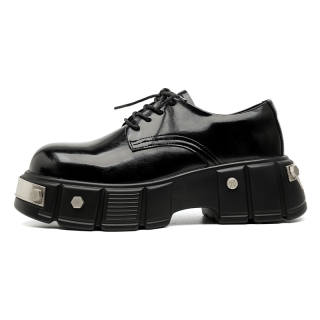 WEISHIBANGWEI Microfiber Leather Casual Shoes Men's Black