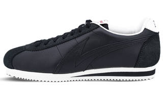 Alternative Country Super Sonic Streak Genuine Leather Casual Vintage Athletic Shoes, Unisex, Black