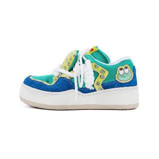 Niuwa Studio Microfiber Leather Casual Shoes Women's Blue Green
