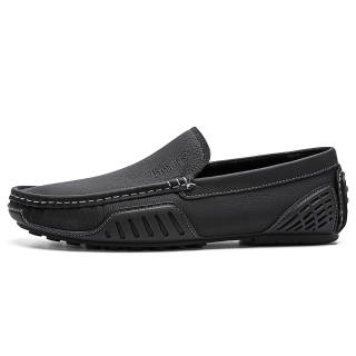 15 MINS Casual Leather Shoes Men's Low Top Black