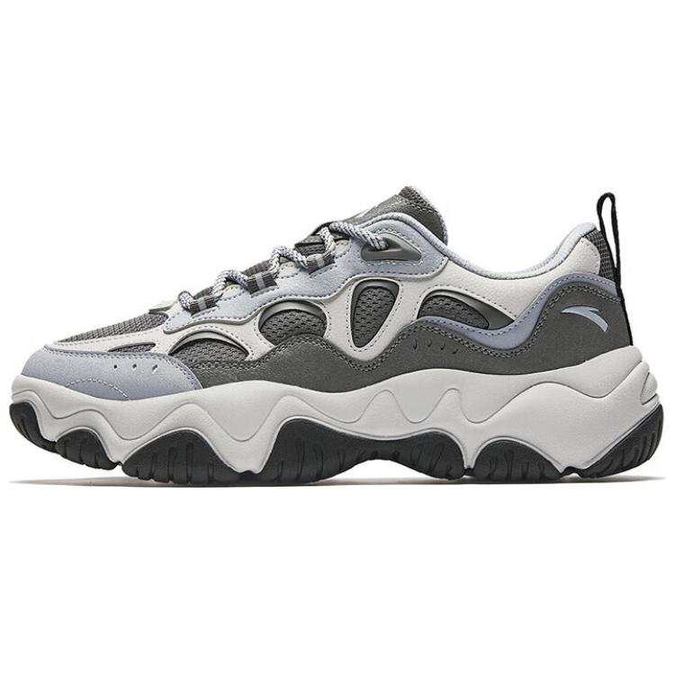 Anta Slip Resistant, Abrasion Resistant, Breathable Low top Casual Shoes Men's Gray White