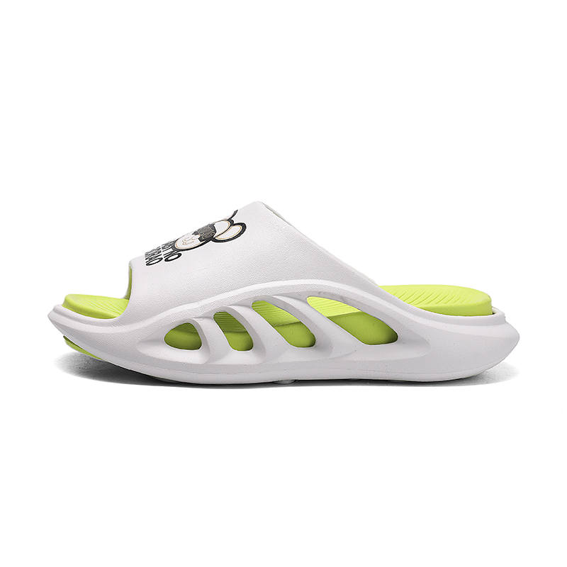 YINGLUNQISHI EVA Abrasion Resistant Abrasion Resistant Slide Slippers Men's White Green