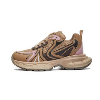 XUANBAHUI Cow Split Leather Low top Chunky Sneakers Women's