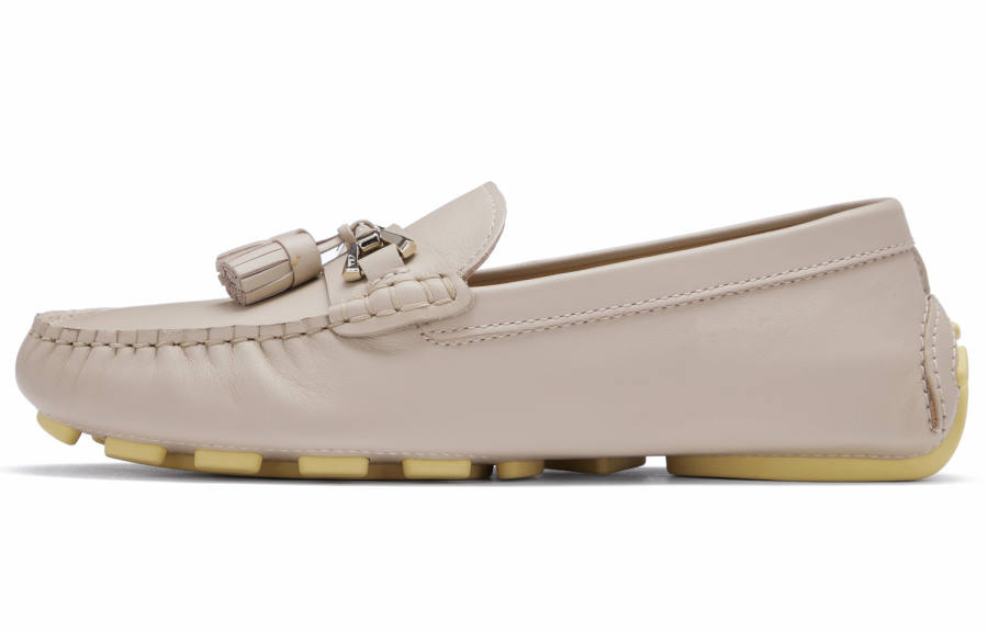 Clarks Cow Leather Loafers Women's Light Khaki