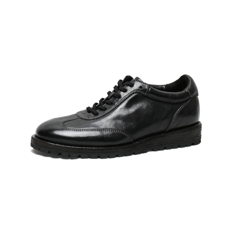 SAINTNJORD Horse Leather Casual Shoes Men's Black