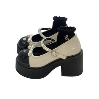 OBWA Pu Chunky Heel Mary Jane Shoes Women's