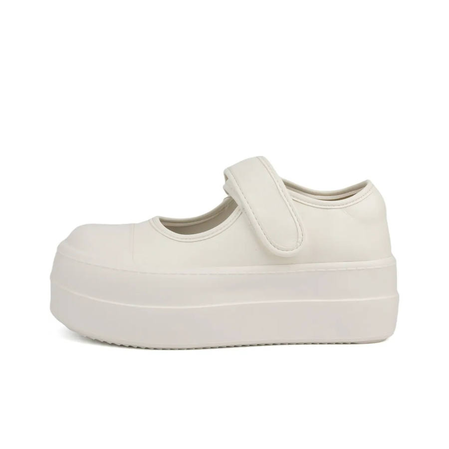 Boldi Kuki Synthetic Leather Mary Jane Shoes Women's Ecru Box
