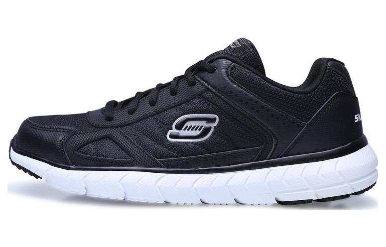 Skechers Mens X Low top Sports Casual Shoes Black White