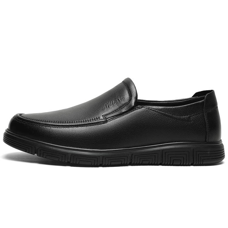 Mulinsen Top Grain Cow Leather Men's Casual Shoes Black