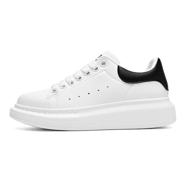 Rich Birds Slip Resistant Abrasion Resistant Low top Skateboard Shoes Women's Black White