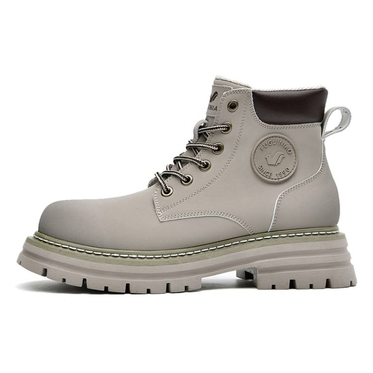 Rich birds Microfiber Leather Short Mid Calf Combat Boots Women's Gray