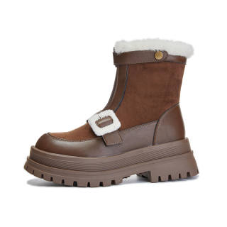 YOUYUSHI Thermal Height Increasing Slip Resistant Crew Snow Boots Women's