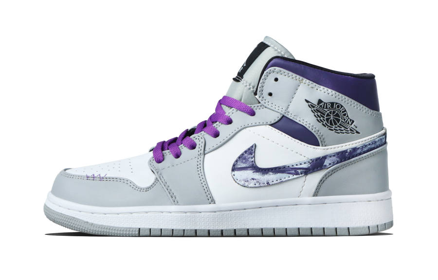 Jordan Jordan Air Jordan 1 Purple Candle Synthetic Leather Abrasion Resistant Abrasion Resistant Mid top
