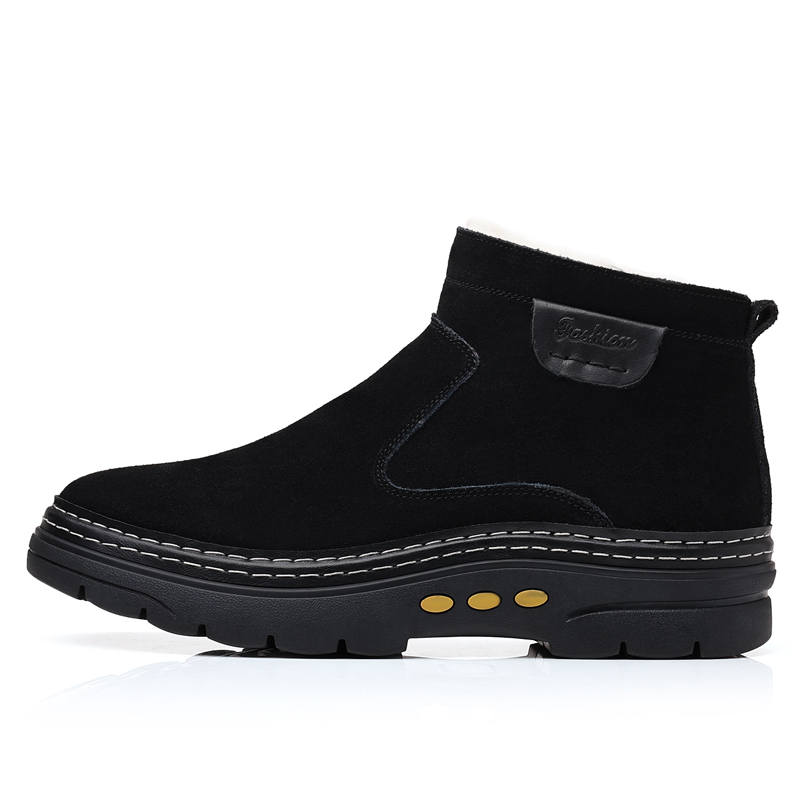 KAQIAODI Snow Boots Men's Black/Brown