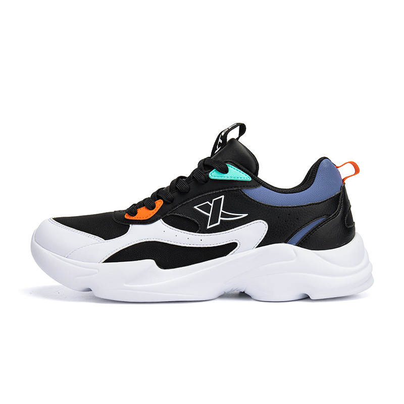 XTEP Slip Resistant, Abrasion Resistant, Waterproof Low top Casual Shoes Men's Black White