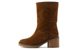 BENSIMON Suede Ankle Boots 5.5cm Women's Brown