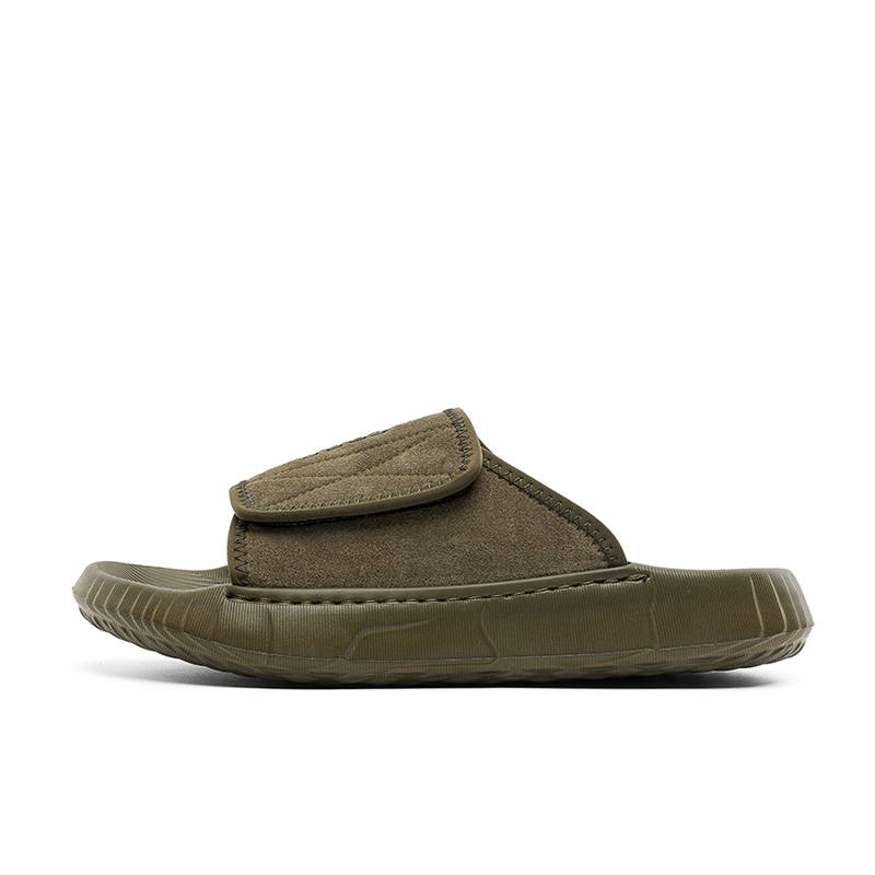 RITAI Slip Resistant Abrasion Resistant Slide Slippers Men's Olive Green