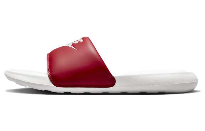 Nike Nike Victori One Abrasion Resistant Slip Resistant Slip Resistant Slide Slippers Men's White Red