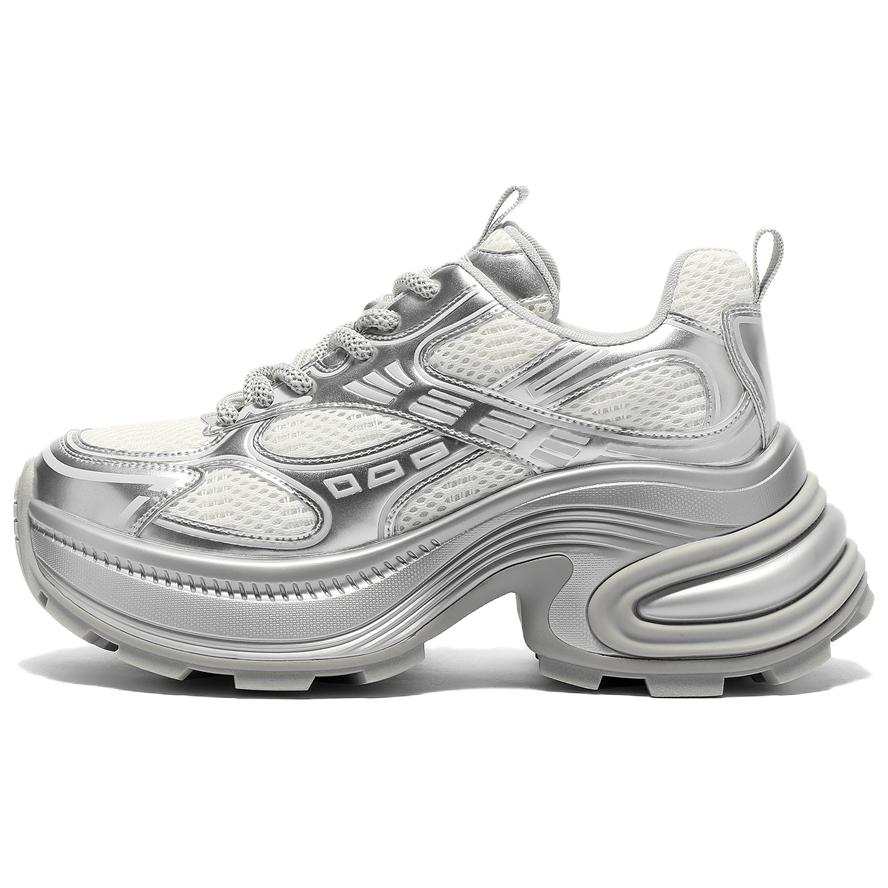 Senda Textile, Artificial Leather Low top Chunky Sneakers Women's
