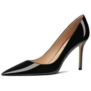 MIZAIJIA Patent Leather Slim Heel High Heels Women's