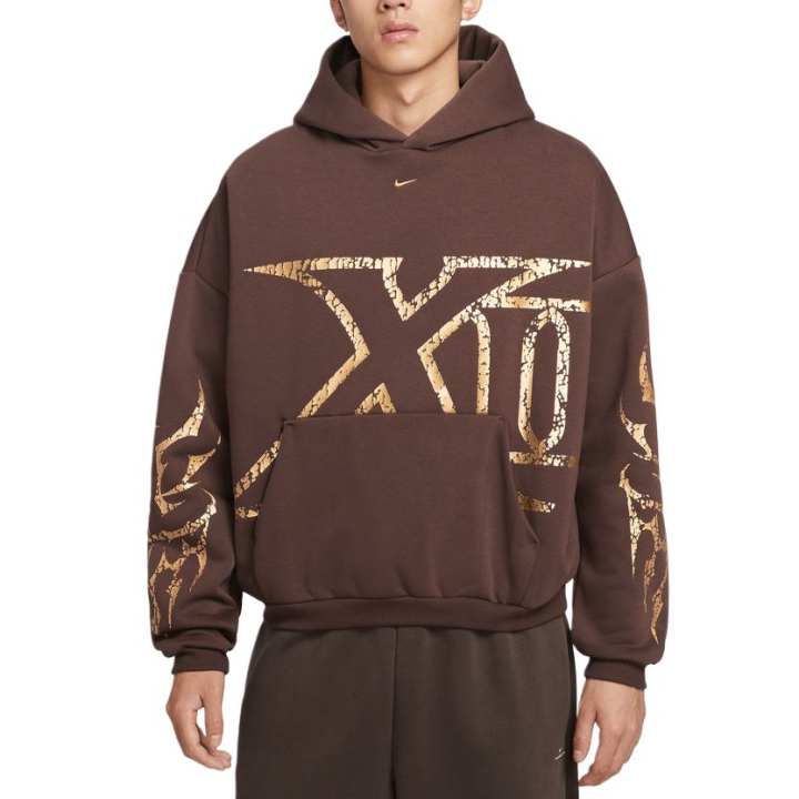 Nike Nike Sweatshirts Men's Dark Brown Hooded Moderate Regular