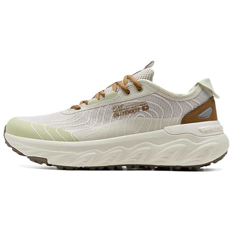 XTEP Lightweight Anti Slip Low top Casual Shoes Women's White Green Brown