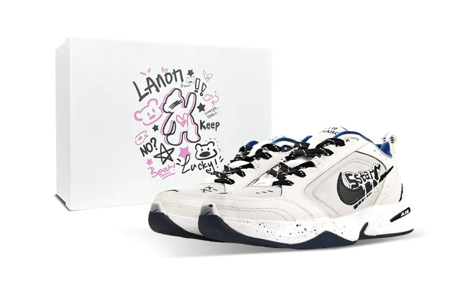 Nike Nike Air Monarch 4 Graffiti Culture Low top Chunky Sneakers Unisex Brown White