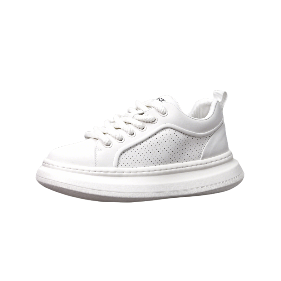 BANASI Skateboard Shoes Men's Mid Top White, Black, Neon Green