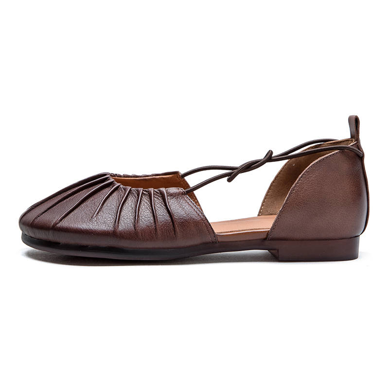 JIEZHOU Top Grain Cow Leather Casual Shoes Women's