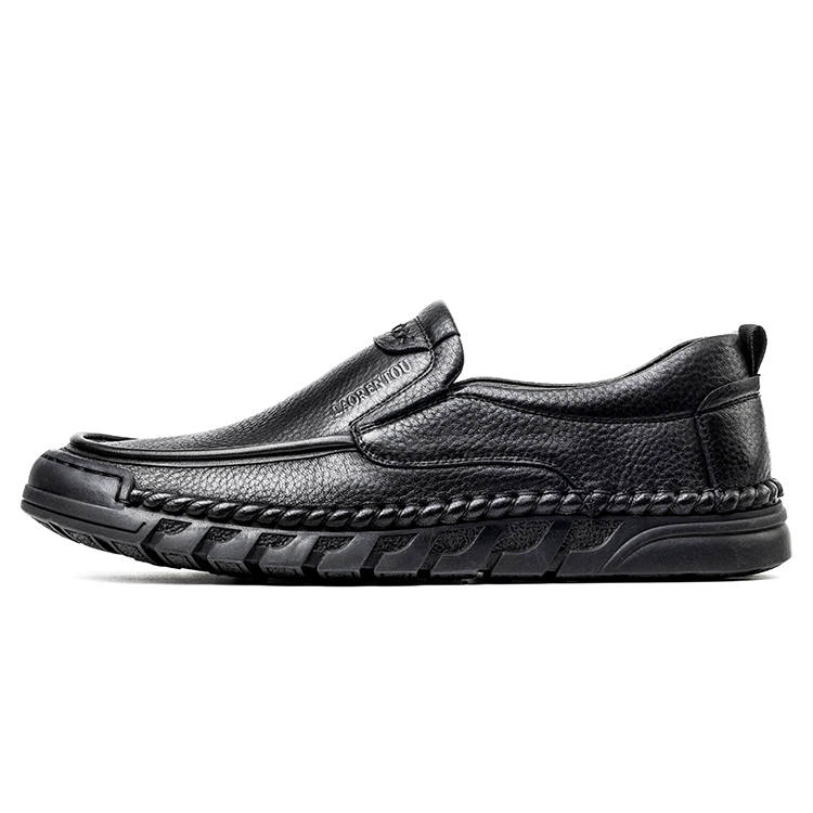 LAORENTOU Men's Casual Shoes Men's Low Top Black/Brown