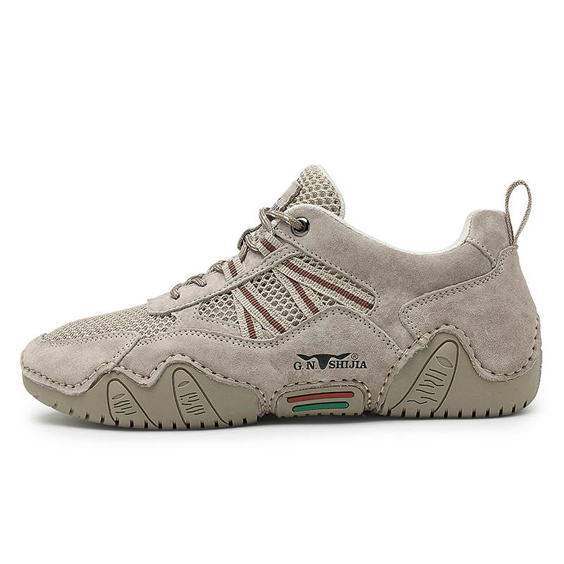 G.N.SHIJIA Casual Shoes Men's Low Top Sand/Gray