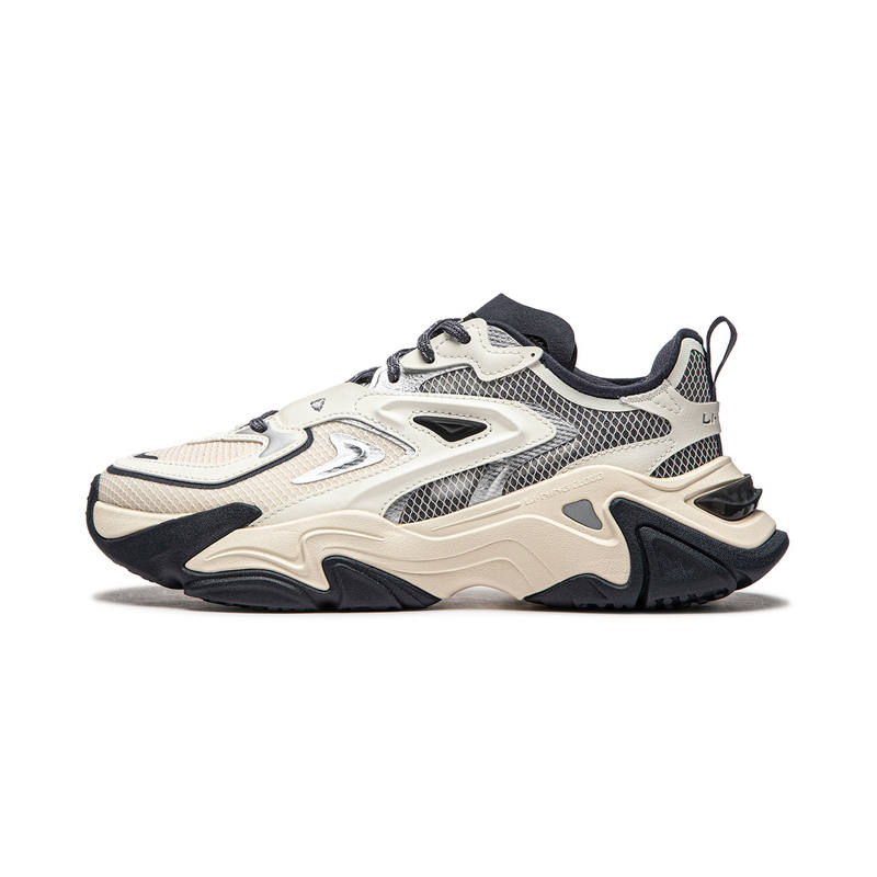 Li-Ning Li Ning CF Chiikawa Strategy SS Cushioning Rebound Cushioning Rebound Low top Casual Shoes Women's Gray Beige White