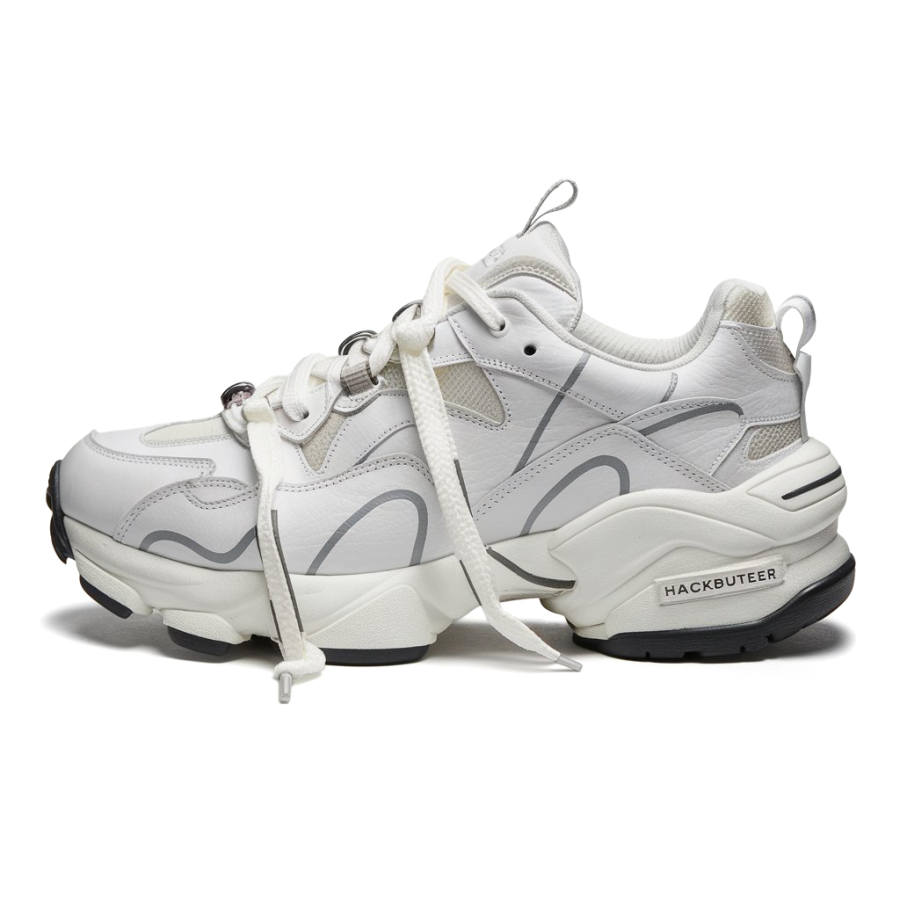 HACKBUTEER Low top Chunky Sneakers Men's Gray