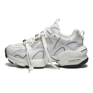 HACKBUTEER Low top Chunky Sneakers Men's Gray