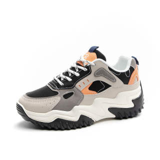 CORALDAISY Synthetic Leather Slip Resistant Slip Resistant Low top Chunky Sneakers Women's
