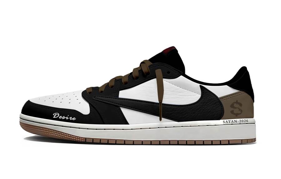 Jordan Travis Scott x Jordan Air Jordan 1 Cash App X Travis Scott X AJ1 Abrasion Resistant Breathable Low top