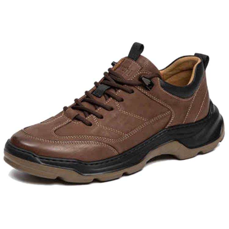 Satchi Top Grain Cow Leather Low top Casual Shoes Men's Brown