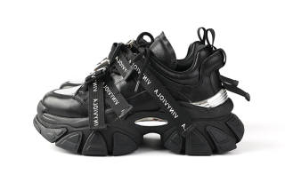 VINYVIOLA Cow Leather Chunky Sneakers Women's