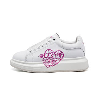 BURGELY Cow Leather Lightweight Low top Skateboard Shoes Women's