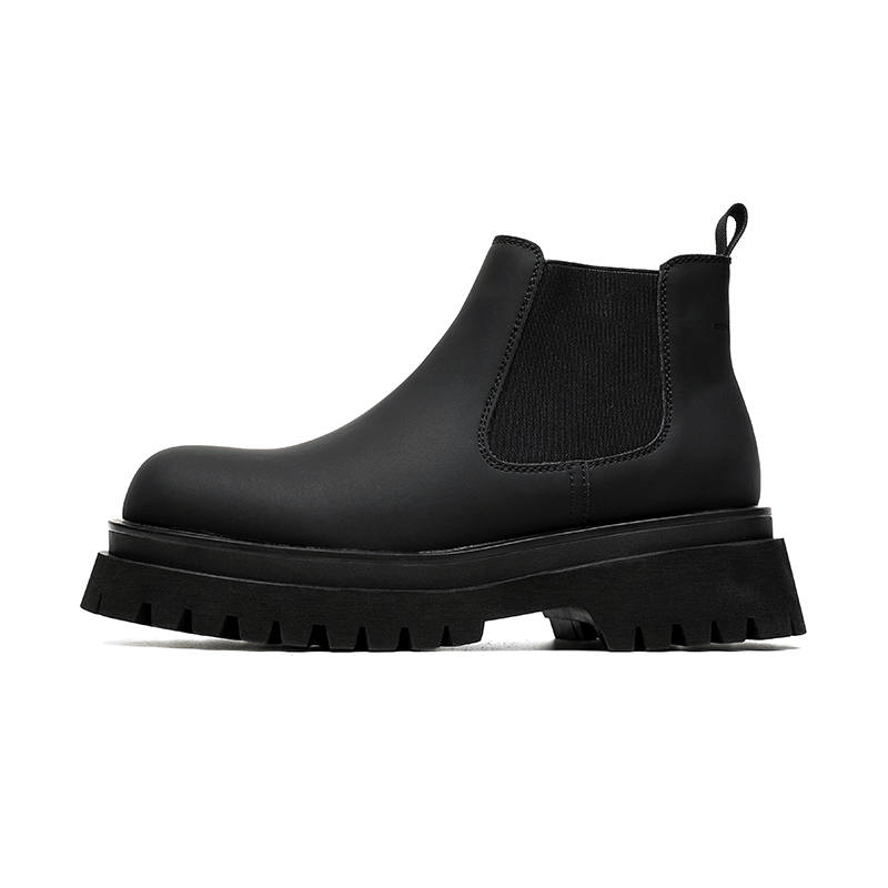 KAQIAODI Short Chelsea Boots Men's Black