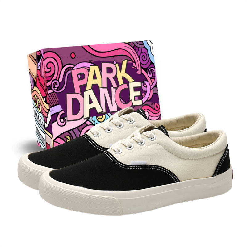 PARK DANCE Microfiber Leather Low top Skateboard Shoes Unisex