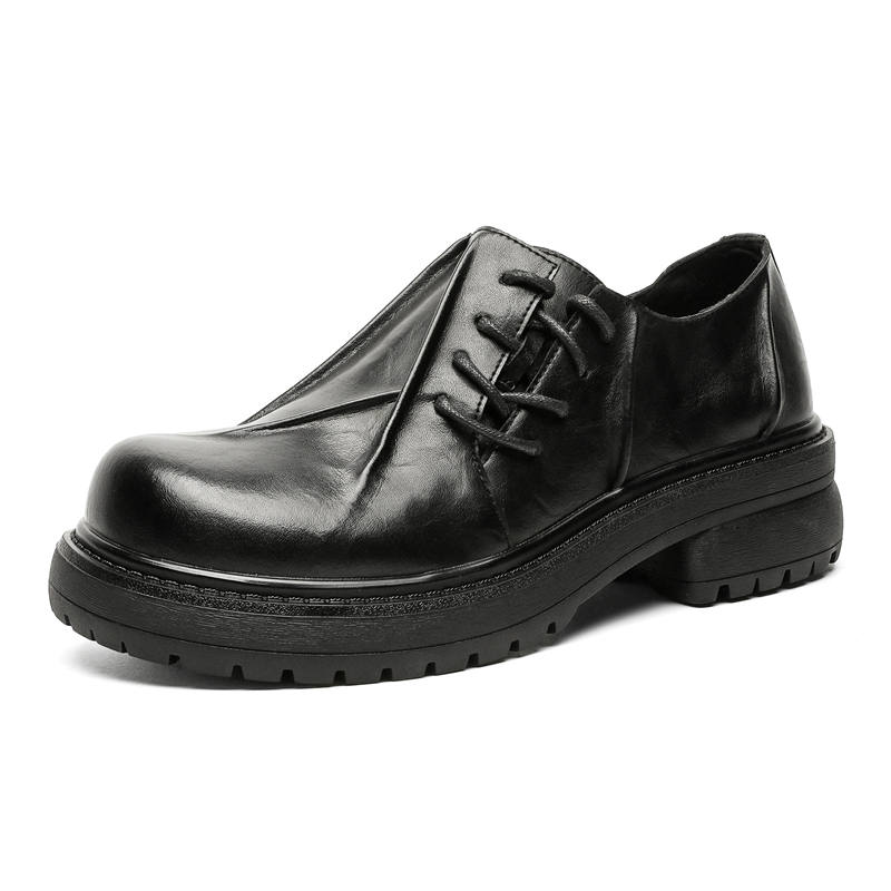 MUYI Microfiber Leather Low top Casual Shoes Unisex Black