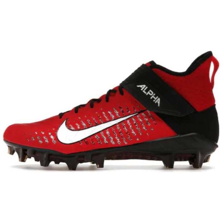 Nike Nike Alpha Menace Pro 2 Slip Resistant, Breathable, Lightweight Soccer Shoes Unisex Red Black