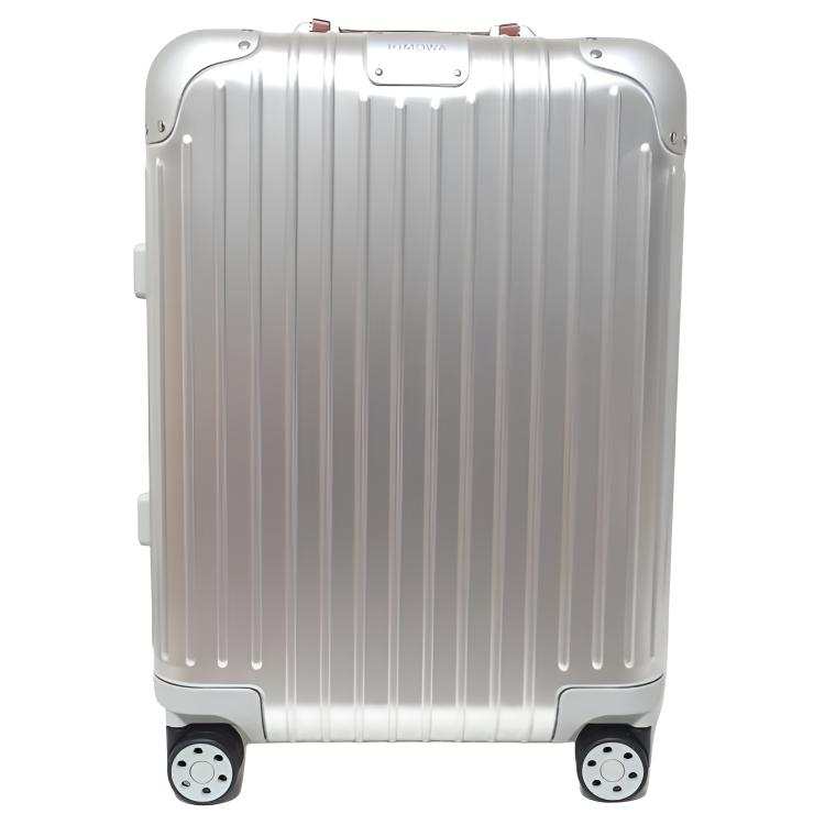 RIMOWA ORIGINAL Anodic Aluminum Oxide Magnesium Alloy Luggage For Air Travel 21 Inch Unisex Silver & Brown